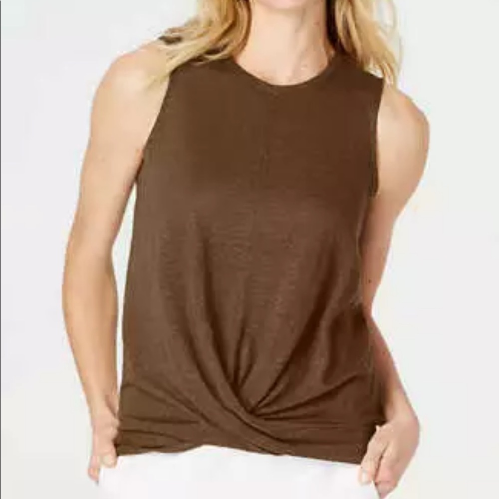 J. Jill | linen knit draped front sleeveless top